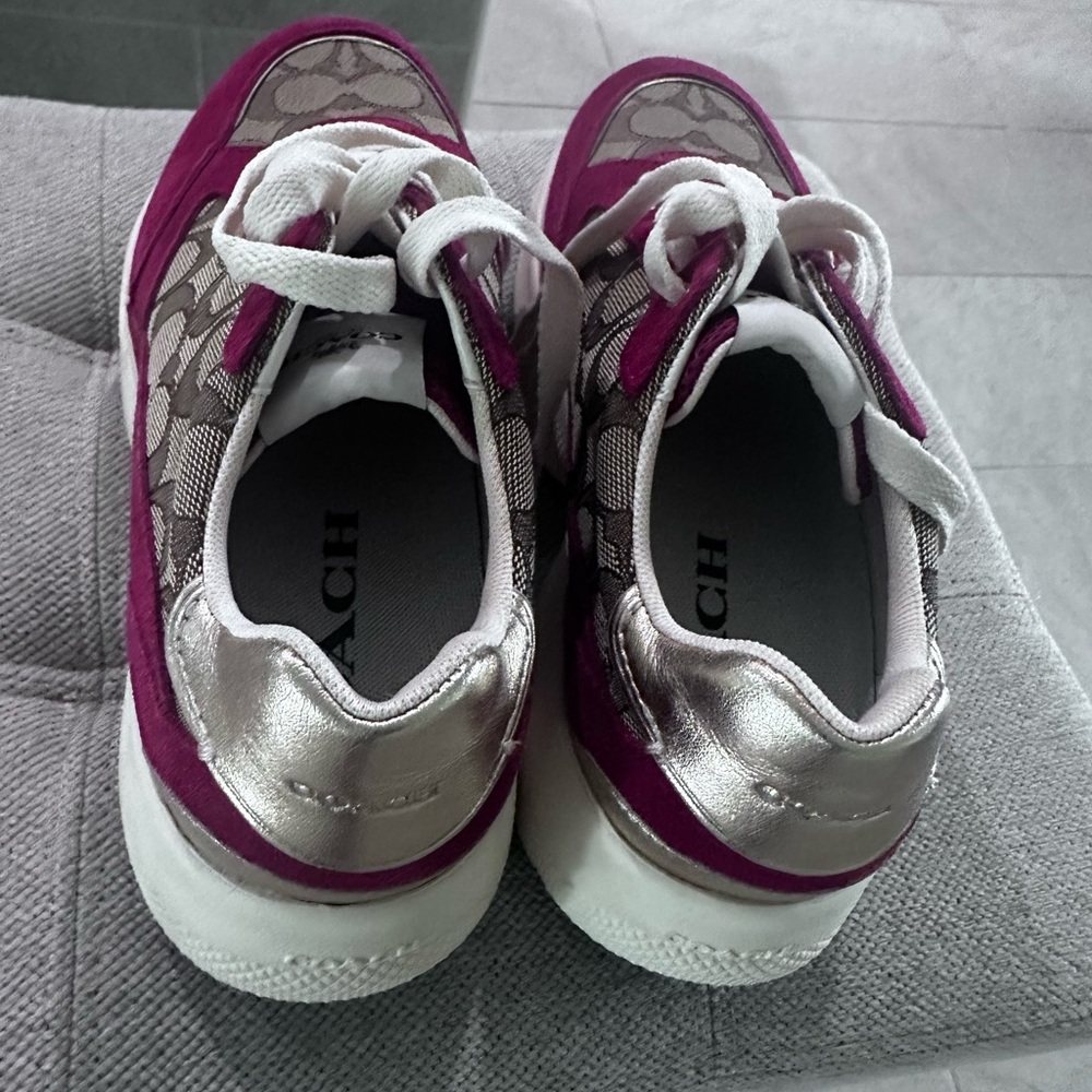 Coach Fuchsia and Metallic Sneakers brand new.
